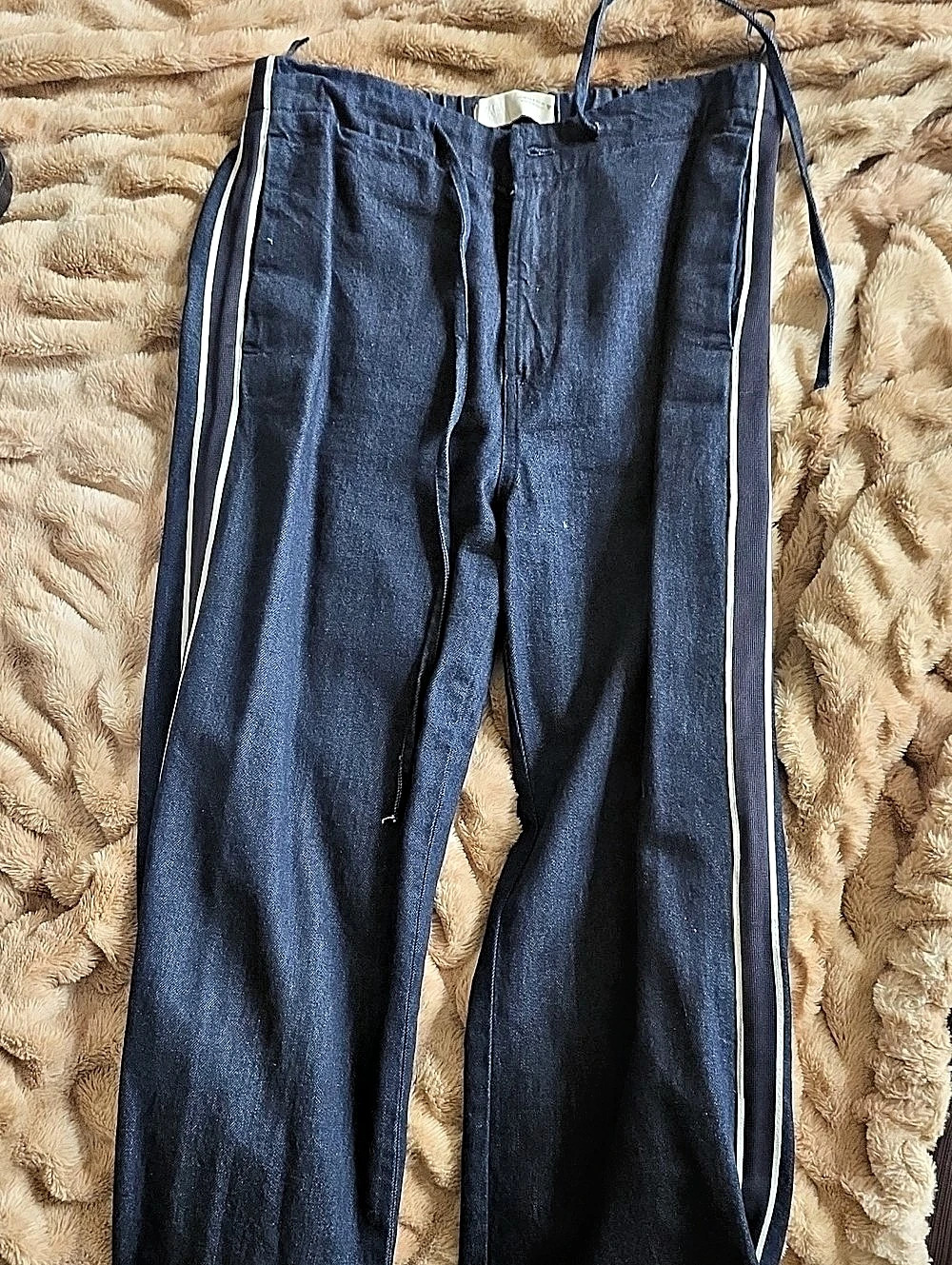 Zara Blue Side Stripe Track Pants Size 7 Oversized